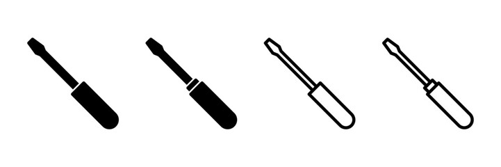 Screwdriver icon vector isolated on white background. Screwdriver vector icon
