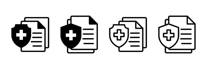 Obraz premium Medical insurance icon vector isolated on white background. health insurance icon