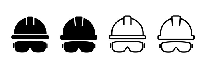 Helmet icon vector isolated on white background. Motorcycle helmets. Racing helmet. construction helmet icon. Safety helmet