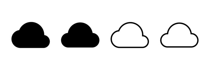 Cloud icon vector isolated on white background. cloud computing icon