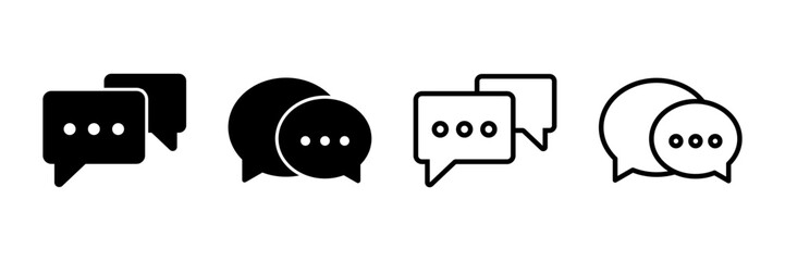 Chat icon vector isolated on white background. Chat vector icon. Speech bubble. message. contact us