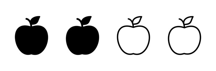 Apple icon vector isolated on white background. Apple vector icon.