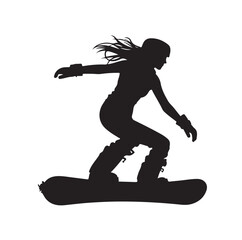 Obraz premium snowboarder silhouette vector illustration