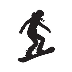 snowboarder silhouette vector illustration