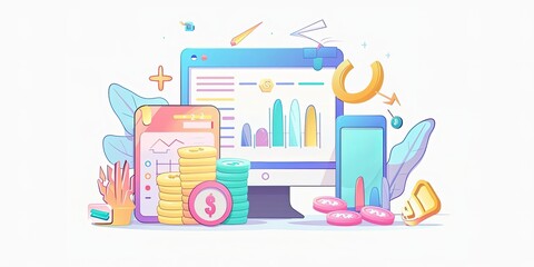 Fototapeta premium Secure and fun financial strategy planning, Financial, Strategy Fun