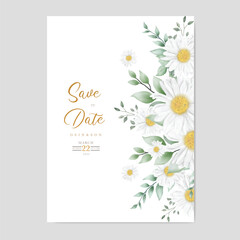 watercolor chrysanthemum invitation card