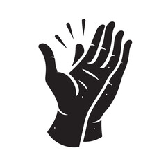 Applause set clapping hands icon set vector illustration