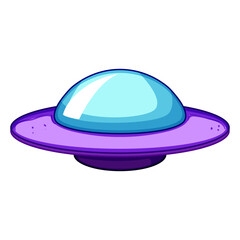 51 ufo ship cartoon. area fantasy, sky metal, invasion asteroid 51 ufo ship sign. isolated symbol vector illustration