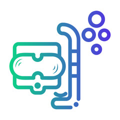 Obraz premium diving Line Gradient Icon