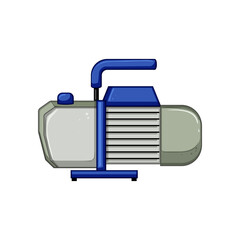 system vacuum pump cartoon. technician industry, gauge water, pressure condition system vacuum pump sign. isolated symbol vector illustration
