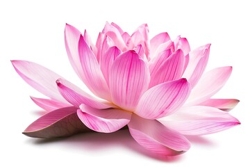 Lotus Isolated on White Background. Beautiful Lotus Flower