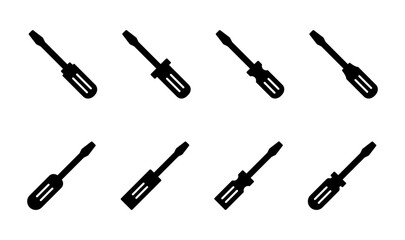 Screwdriver icon set. tools icon vector