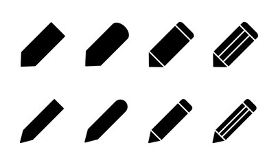 Pencil icon set. pen symbol. edit icon vector