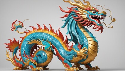 Obraz premium Abstract Chinese dragon sculpture 