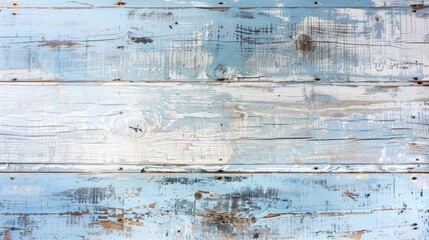 Obraz premium Top view of empty table with white blue rustic wooden background and old texture space for copying