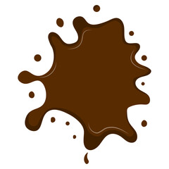 Chocolate Dripped Icon. Isolated on White Background. Vector Illustration in Cartoon Design Style.