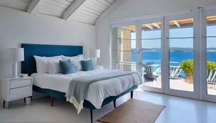 bright white bedroom, elegant, interior, house, home, architecture, decor, design, farmhouse, modern, contemporary, ocean view, comfortable