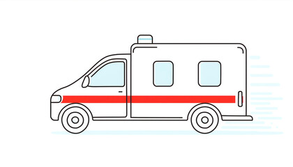 Naklejka premium 緊急車両 救急車