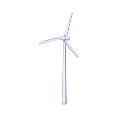 Fototapeta premium renewable wind turbine cartoon. landscape mill, eco field, nature plant renewable wind turbine sign. isolated symbol vector illustration