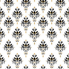Seamless pattern with vintage floral design
