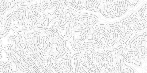 Geographical map, contour map, black lines on white background, vector design	