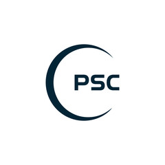 PSC logo. P S C design. White PSC letter. PSC, P S C letter logo design. P S C letter logo design in GOLD, GOLDEN LOGO, THREE, style. letter logo set in one artboard. P S C letter logo vector design.