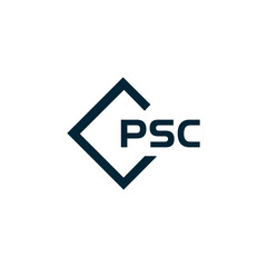 PSC logo. P S C design. White PSC letter. PSC, P S C letter logo design. P S C letter logo design in GOLD, GOLDEN LOGO, THREE, style. letter logo set in one artboard. P S C letter logo vector design.