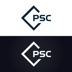 PSC logo. P S C design. White PSC letter. PSC, P S C letter logo design. P S C letter logo design in GOLD, GOLDEN LOGO, THREE, style. letter logo set in one artboard. P S C letter logo vector design.