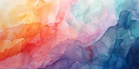Fototapeta premium Abstract watercolor painting with gentle gradients and overlapping translucent layers