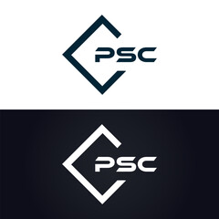 PSC logo. P S C design. White PSC letter. PSC, P S C letter logo design. P S C letter logo design in GOLD, GOLDEN LOGO, THREE, style. letter logo set in one artboard. P S C letter logo vector design.
