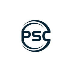 PSC logo. P S C design. White PSC letter. PSC, P S C letter logo design. P S C letter logo design in GOLD, GOLDEN LOGO, THREE, style. letter logo set in one artboard. P S C letter logo vector design.