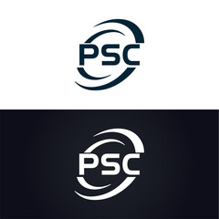 PSC logo. P S C design. White PSC letter. PSC, P S C letter logo design. P S C letter logo design in GOLD, GOLDEN LOGO, THREE, style. letter logo set in one artboard. P S C letter logo vector design.