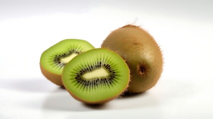 Kiwi fruit on white background