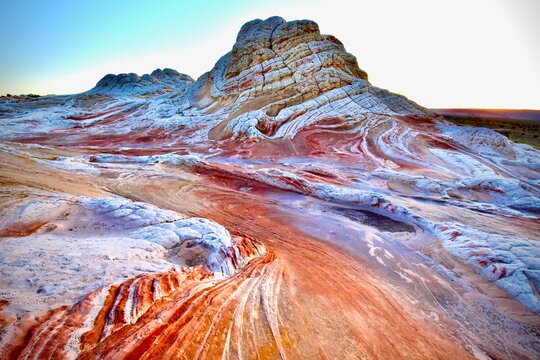 White pocket Landscape during Sunset hours in Arizona, USA