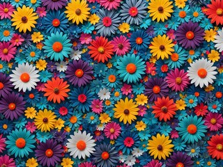 Generative AI. Admiring the delicate petals and vibrant colors of this pattern flower