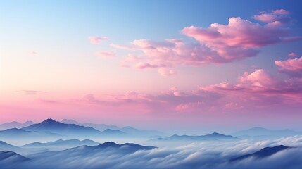 Obraz premium Mesmerizing Sunset Over a Peaceful Mountain Landscape