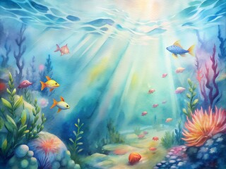 Coral reef with fish and coral