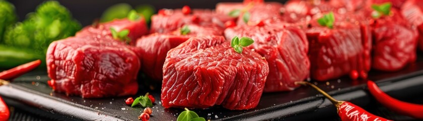Savory Garden Beef Mouthwatering Meat with Fresh Herbs and Spices, Perfect for Grilling, Roasting, or Stir-Frying Elevate Your Culinary Experience with the Exquisite Flavor of Our Premium Beef