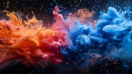 Obraz premium Abstract Swirls of Color in Water