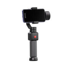 gimbal phone 3d icon, content creator 3d icon set, transparent background