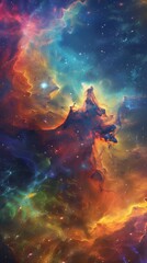 Fototapeta premium The abstract wallpaper showcases dynamic laser beams full of vibrant sparks, hinting at exploring the future or a metaverse sci-fi theme that could become a bestseller in digital art backgrounds, HD w