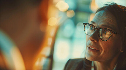 Out-of-Focus Corporate Office Environment, Team in Action