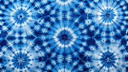 Blue And White Tie Dye Fabric.