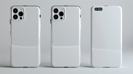 White Smartphone Mockup with Case.