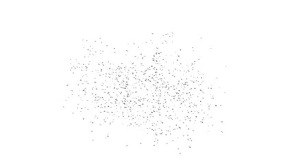 Celebration background with silver confetti. White background