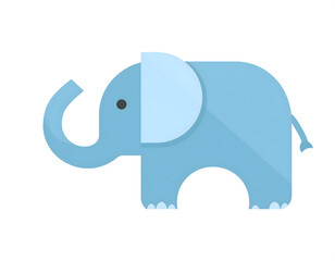 Fototapeta premium A standing elephant cartoon illustration