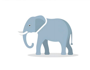A standing elephant cartoon illustration
