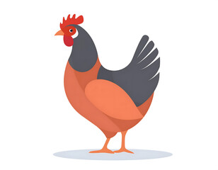 Fototapeta premium Chinese Zodiac Rooster Cartoon Illustration