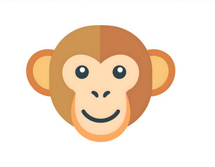 Obraz premium Chinese zodiac monkey cartoon illustration on white background