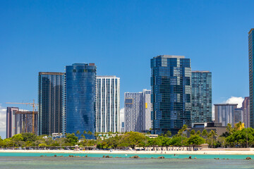 Kaka'ako Skyline in Honolulu, Oahu, Hawaii © Kyo46